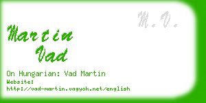 martin vad business card